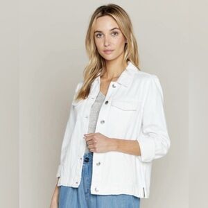 Thread & Supply Women's Classic White Jean Jacket Oversized Size XS Small